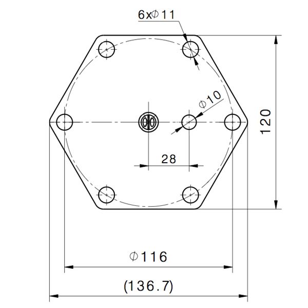 HEX-120 M12 76x2,6x800 