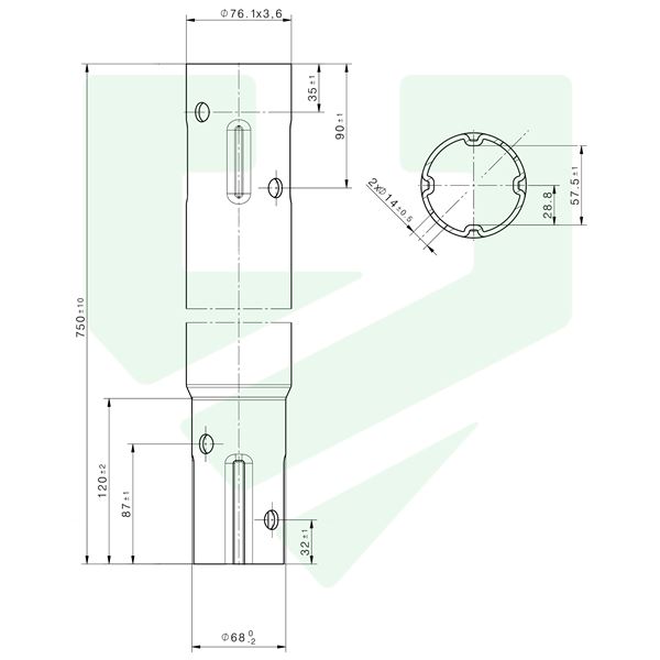 PRODLOUŽENÍ NL 76x3,6x650